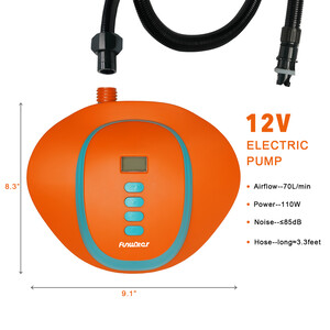 Pompa electrica de inalta presiune pentru paddleboard - alimentata cu baterii