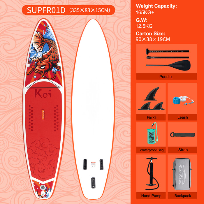 Placa Gonflabila Surfing Paddle 11' - Sup Koi Portocaliu